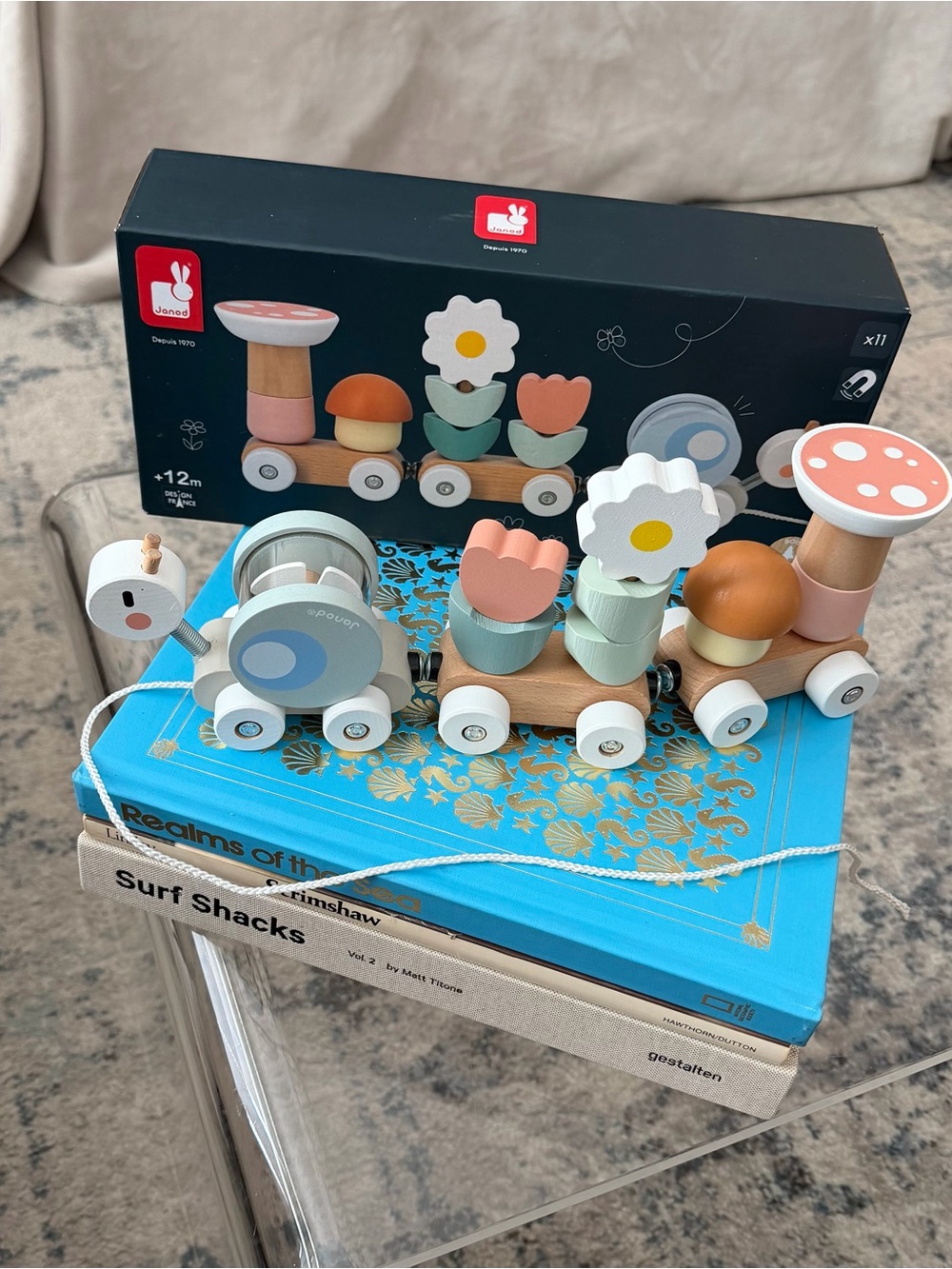 Janod Sweet Cocoon Snail Pull-Along Train